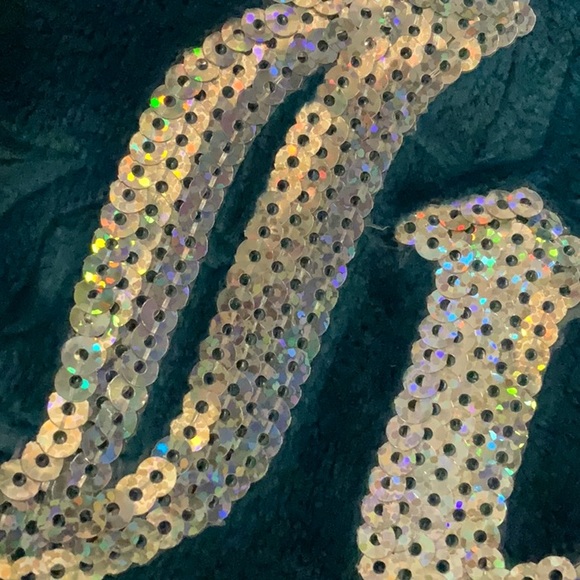 Juicy Couture JC Logo Plush Collared Robe- Teal - Picture 6 of 7